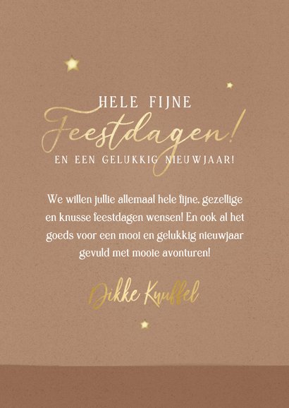 Kerstkaart met hond en kat en eigen foto in sneeuwbol 3