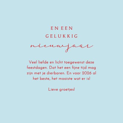 Kerstkaart met huisjes in de sneeuw en kerstbomen 3