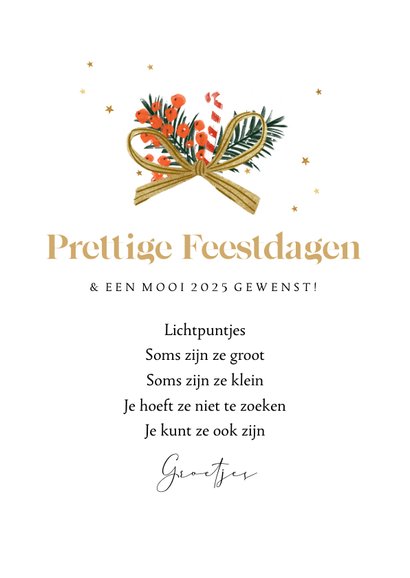 Kerstkaart met illustratie van kerstboom klassiek sterren 3