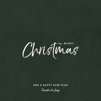 Kerstkaart met jungle patroon en handgeschreven christmas 3