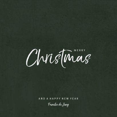 Kerstkaart met jungle patroon en handgeschreven christmas 3