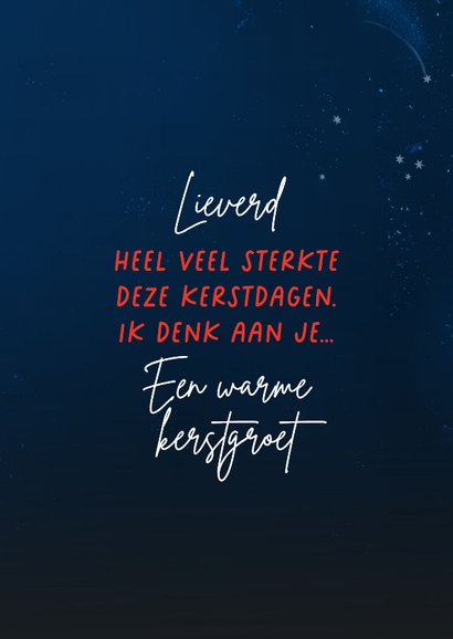 Kerstkaart met kaarsen, takjes en ballen 3