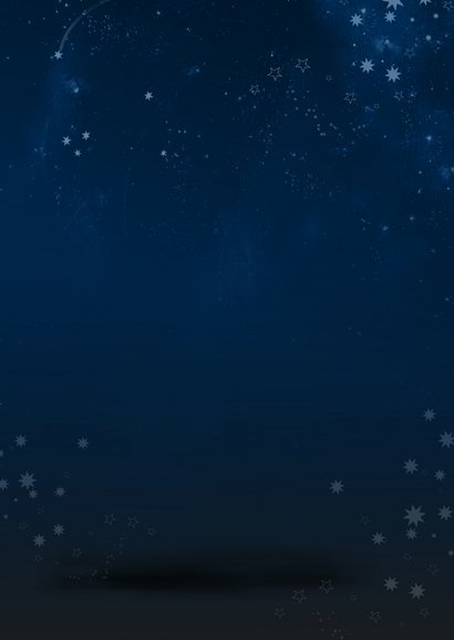 Kerstkaart met kaarsen, takjes en ballen Achterkant