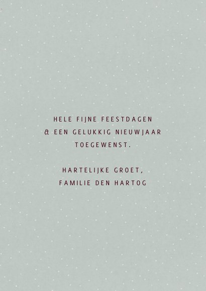 Kerstkaart met kerstboom en cadeautjes 3