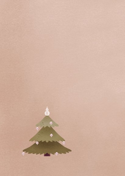 Kerstkaart met kerstboom in natuurlijke kleuren 2