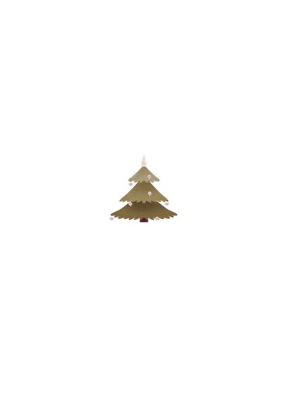 Kerstkaart met kerstboom in natuurlijke kleuren Achterkant
