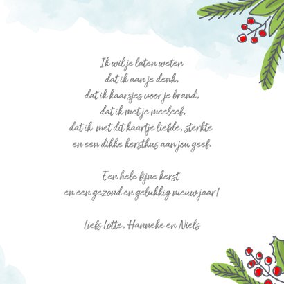 Kerstkaart met kerstkus in een envelopje met foto 3