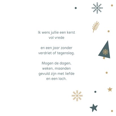 Kerstkaart met kleine kerstbomen 3