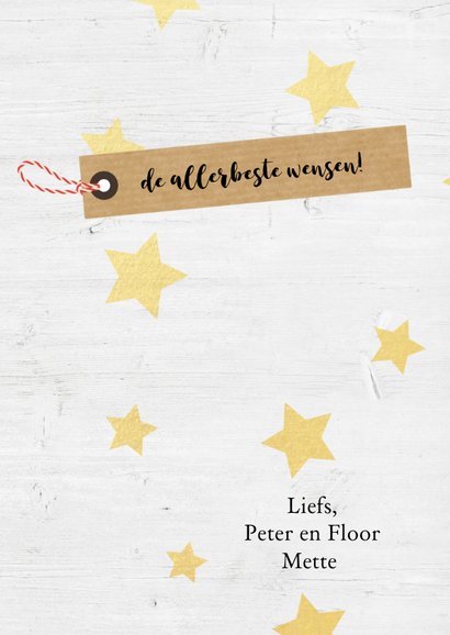 Kerstkaart met label en foto 3