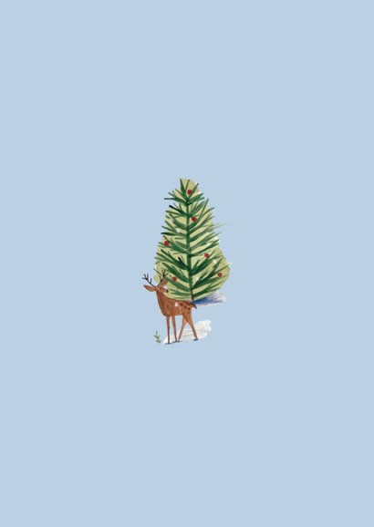Kerstkaart met pinguïns muzikanten Achterkant