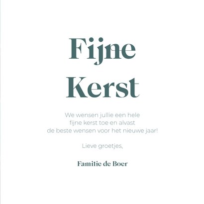 Kerstkaart met plaid patroon fijne kerst groen sterren 3