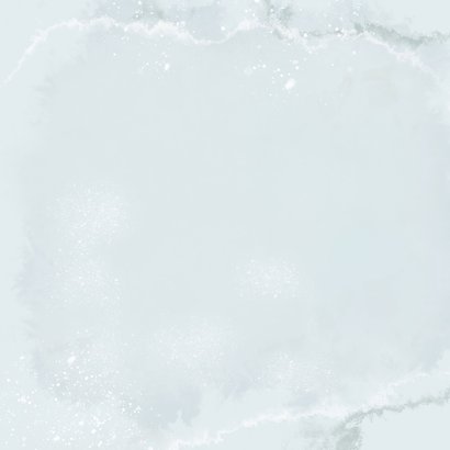 Kerstkaart met rode kerstroos en eucalyptus Achterkant