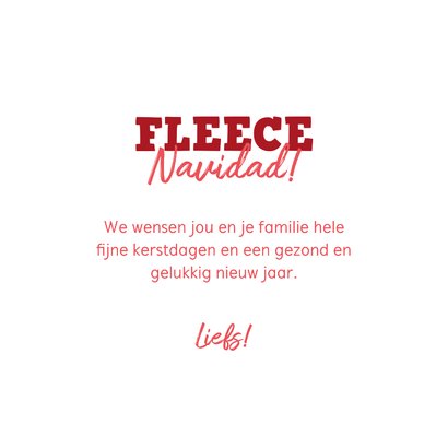 Kerstkaart met schaap in fleece trui 3