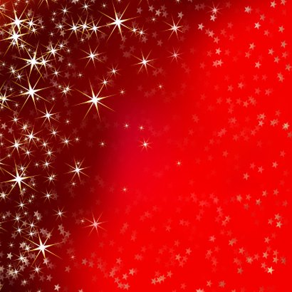 Kerstkaart met sfeervolle rode achtergrond van sterren 2