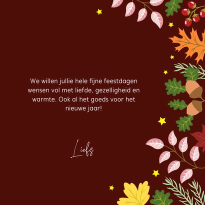 Kerstkaart met sierlijke vos 3
