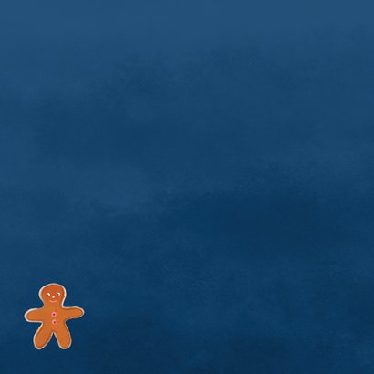 Kerstkaart met slapende kerstman Achterkant