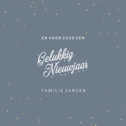 Kerstkaart met sterren en gouden stipjes 3