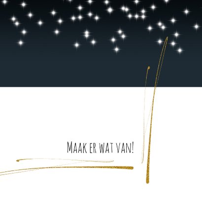 Kerstkaart met sterretjes, grote foto en moderne typografie 3