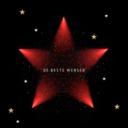 Kerstkaart met stijlvolle rode kerstster 2