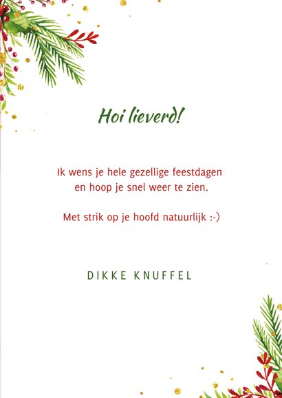 Kerstkaart met tekst 'all i want for christmas is you' 3