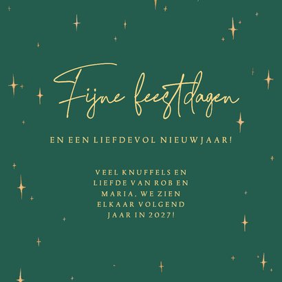 Kerstkaart met twee poezen 3