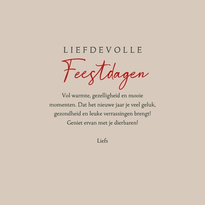 Kerstkaart met versierde kerstboom en hondjes 3