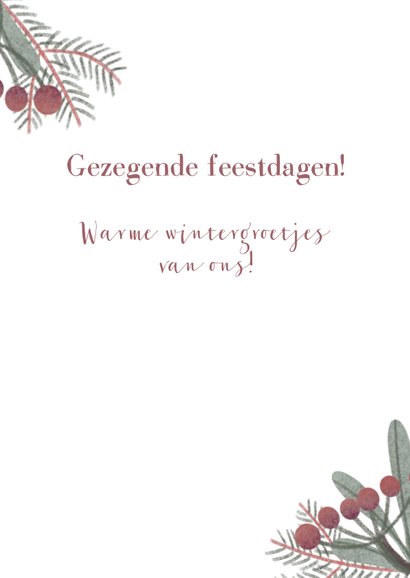 Kerstkaart met vier kaarsen en christelijke tekst 3