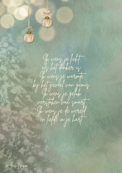 Kerstkaart met vos en vlinder bij moeilijke tijd 2