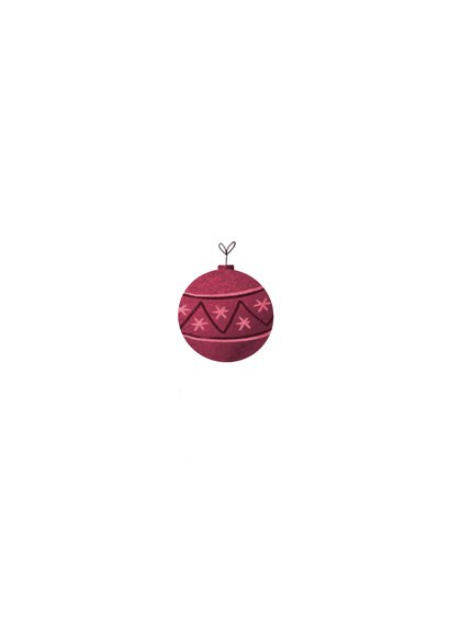 Kerstkaart met vrolijke kerstballen en dennentakken Achterkant