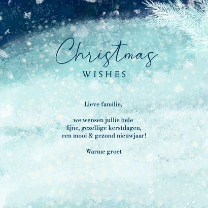 Kerstkaart met winter dorp 3
