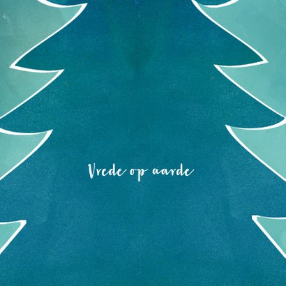 Kerstkaart met winterkerstboom in groen 2
