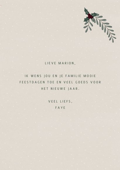 Kerstkaart met winterse krans 3
