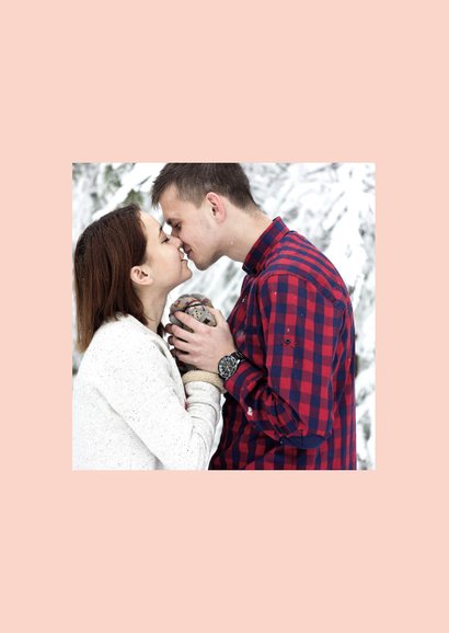 Kerstkaart mezen in een kerstboom 2