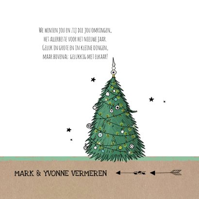 Kerstkaart mini grijs av 3