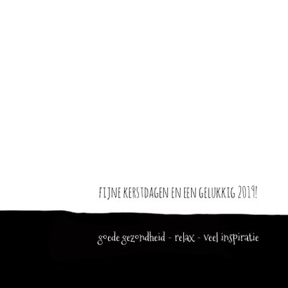 Kerstkaart modern 2019 eenvoudig zwartwit met foto 2