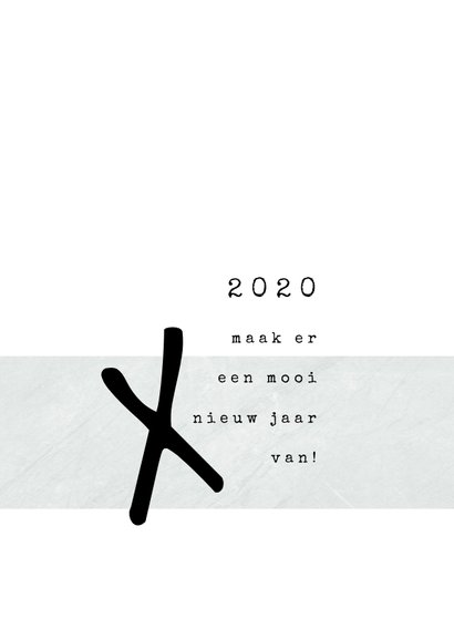 Kerstkaart modern 2020, merry Xmas met leuke typografie 3