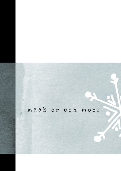 Kerstkaart modern 2020, met dun laagje ijs en kristal 2