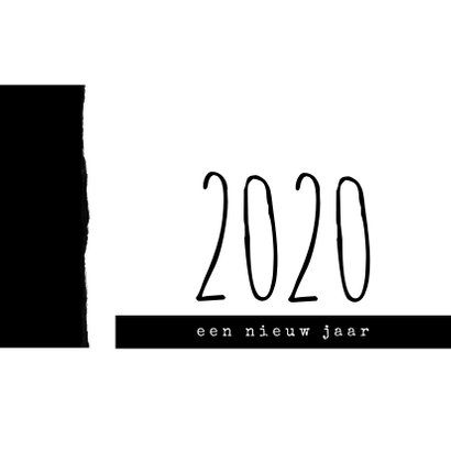 Kerstkaart modern 2020, zwartwit met tekst 2