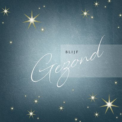 Kerstkaart modern 2026-2027, met foto en goudlook sterren 2