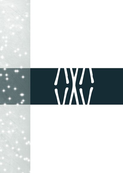 Kerstkaart modern, merry Xmas. X als patroon en sterretjes 2