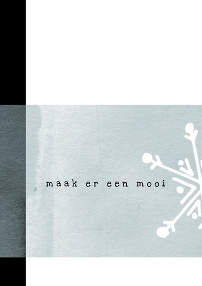 Kerstkaart modern, met dun laagje ijs en kristal 2