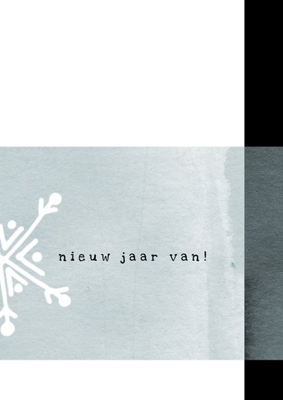 Kerstkaart modern, met dun laagje ijs en kristal 3