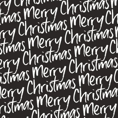 Kerstkaart modern typografisch foto merry christmas Achterkant