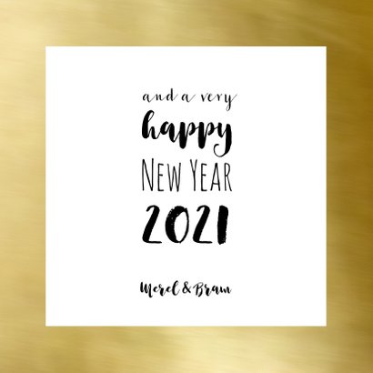 Kerstkaart moderne fotocollage met goud 3