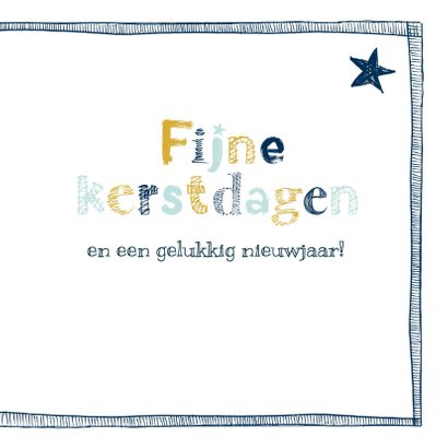 Kerstkaart moderne letters 3