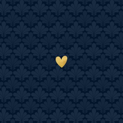 Kerstkaart moeilijke kerst dikke knuffel liefde hartje goud Achterkant