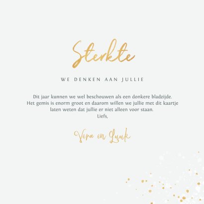 Kerstkaart moeilijke tijd verlies verdriet kerstbomen corona 3