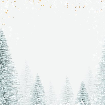 Kerstkaart moeilijke tijd verlies verdriet kerstbomen corona Achterkant