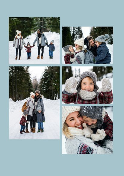 Kerstkaart muziek in de stad Amsterdam in de sneeuw 2