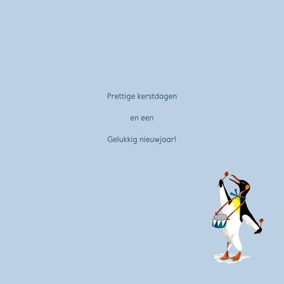 Kerstkaart muziek met de pinguins 3